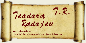 Teodora Radojev vizit kartica